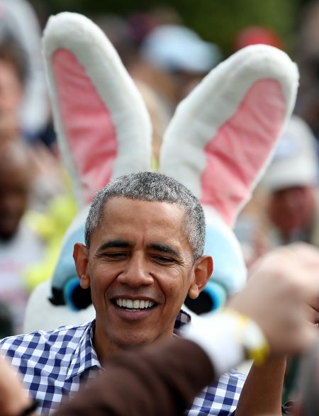 President Obama “With Bunny Ears” At The 2016 White House Easter Egg Roll