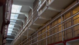 Interior of prison cell blocks on Alcatraz Island