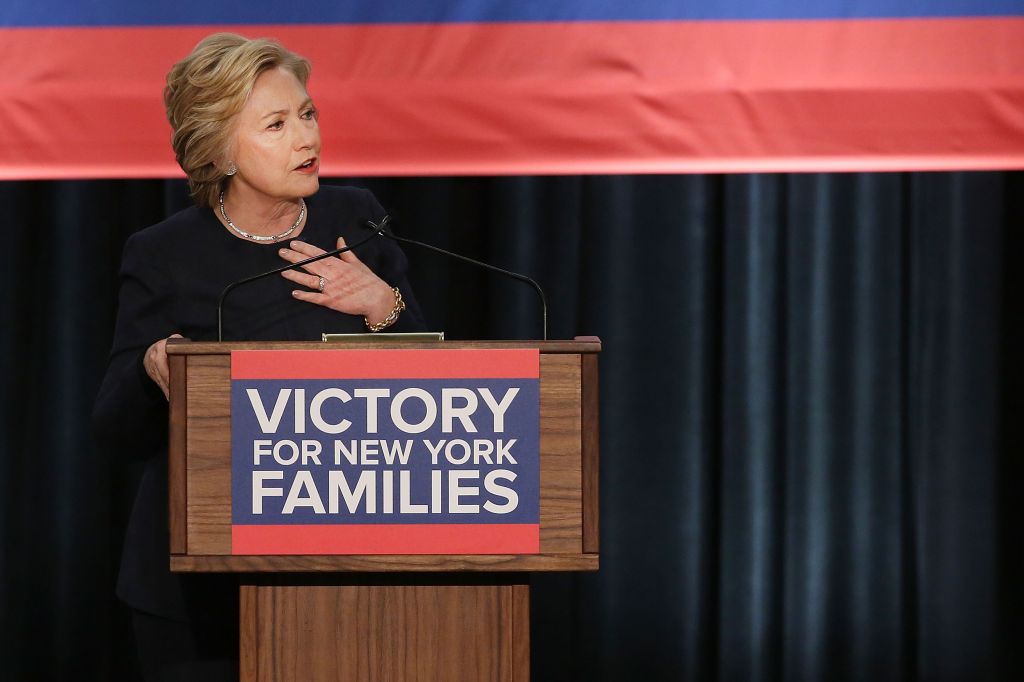 Hillary Clinton Joins NY Gov. Cuomo For $15 Minimum Wage Rally In NYC
