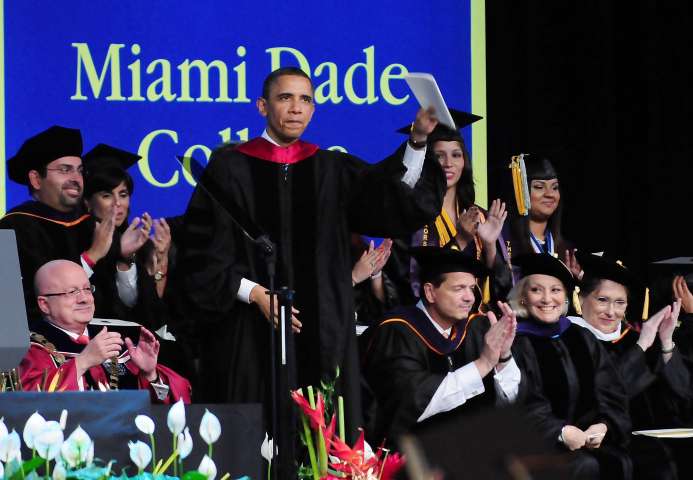 President Obama Speaks At Miami Dade College Commencement