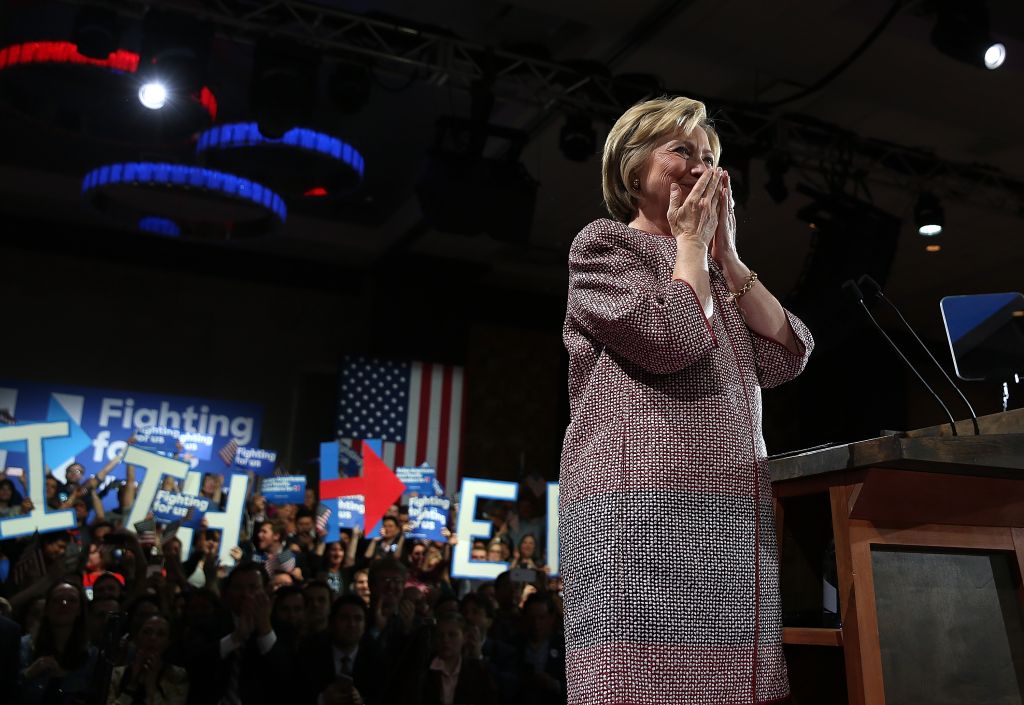 Hillary Clinton Holds New York Primary Night Gathering In Manhattan