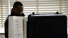 A man casts his vote for midterm general