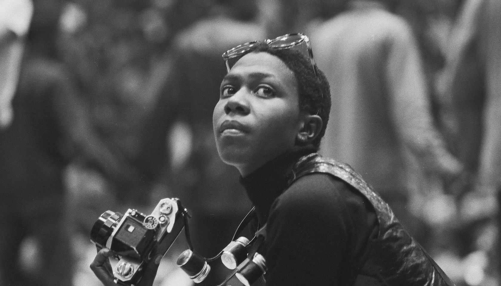 Afeni Shakur With Camera