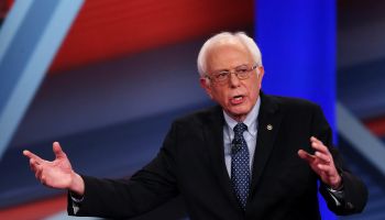 Democratic Presidential Candidates Hillary Clinton And Bernie Sanders Take Part In Town Hall Meeting