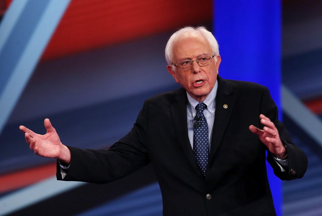 Democratic Presidential Candidates Hillary Clinton And Bernie Sanders Take Part In Town Hall Meeting