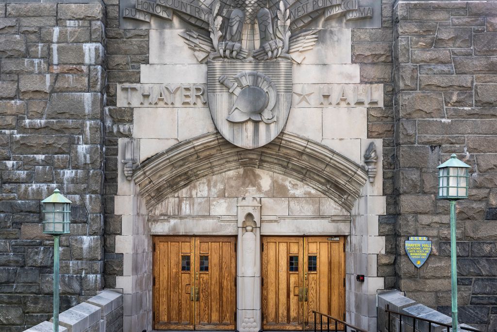 Thayer Hall, West Point Military Academy campus...