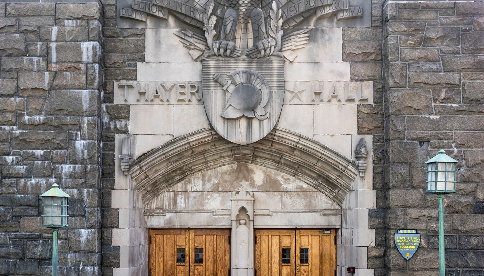 Thayer Hall, West Point Military Academy campus...