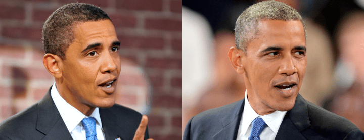Then & Now: Barack Obama’s Silver Fox Transformation