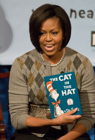 First lady Michelle Obama attends NEA's Read Across America...
