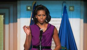 First Lady Michelle Obama speaks to High School Students...