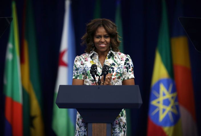 Michelle Obama Delivers Remarks At Summit For Young African Leaders