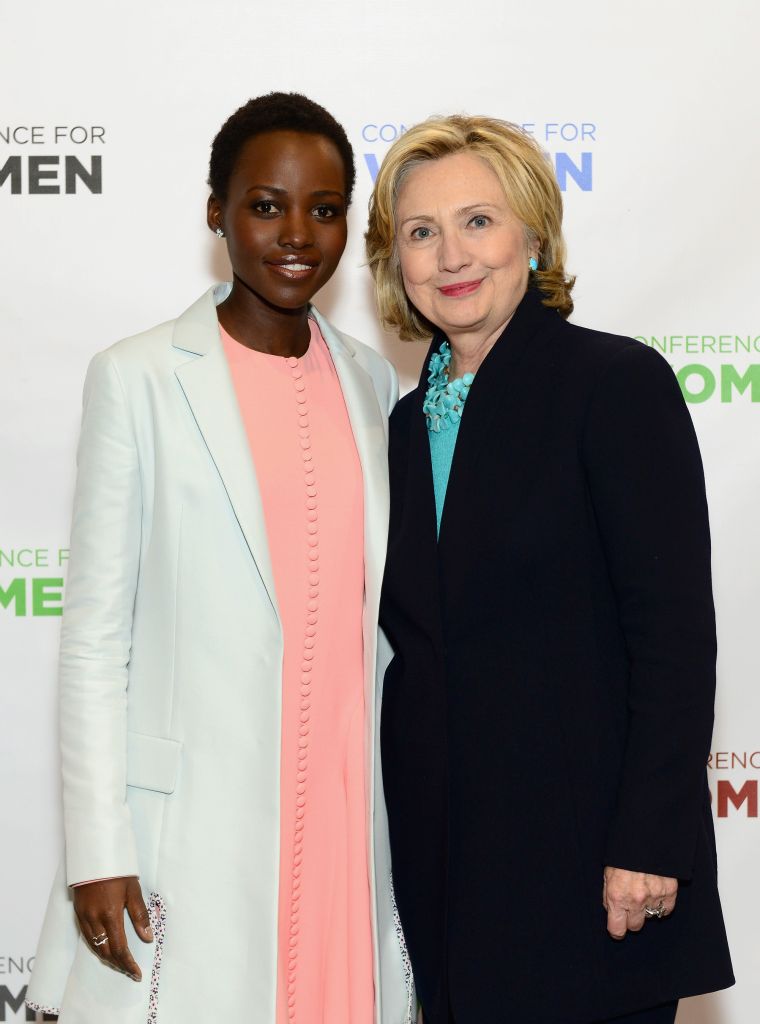 Hillary Clinton With Lupita Nyong'o