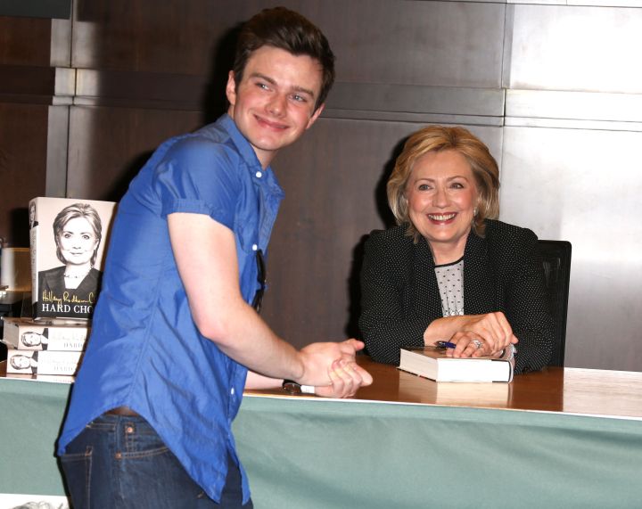 Hillary Clinton With Chris Colfer