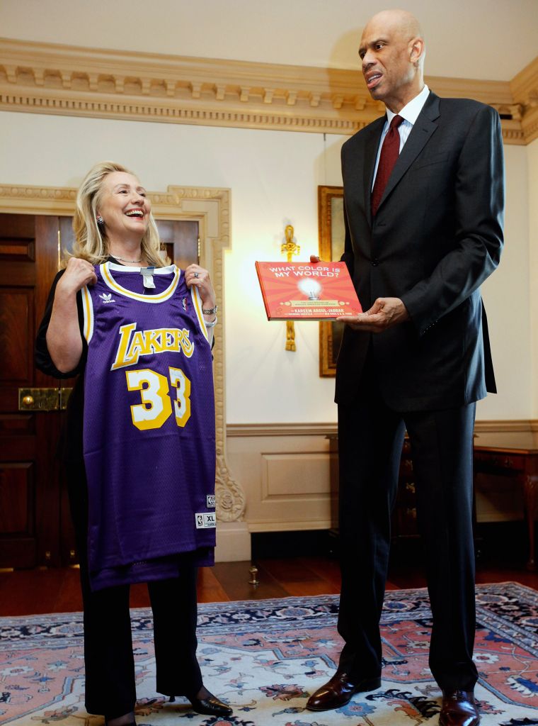 Hillary Clinton With Kareem Abdul Jabbar