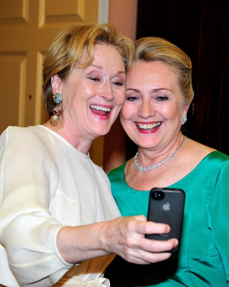 Hillary Clinton With Meryl Streep