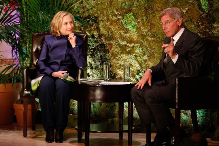 Hillary Clinton With Harrison Ford