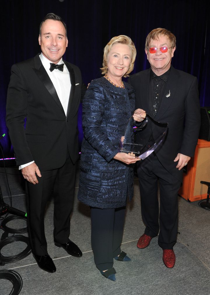 Hillary Clinton With Elton John