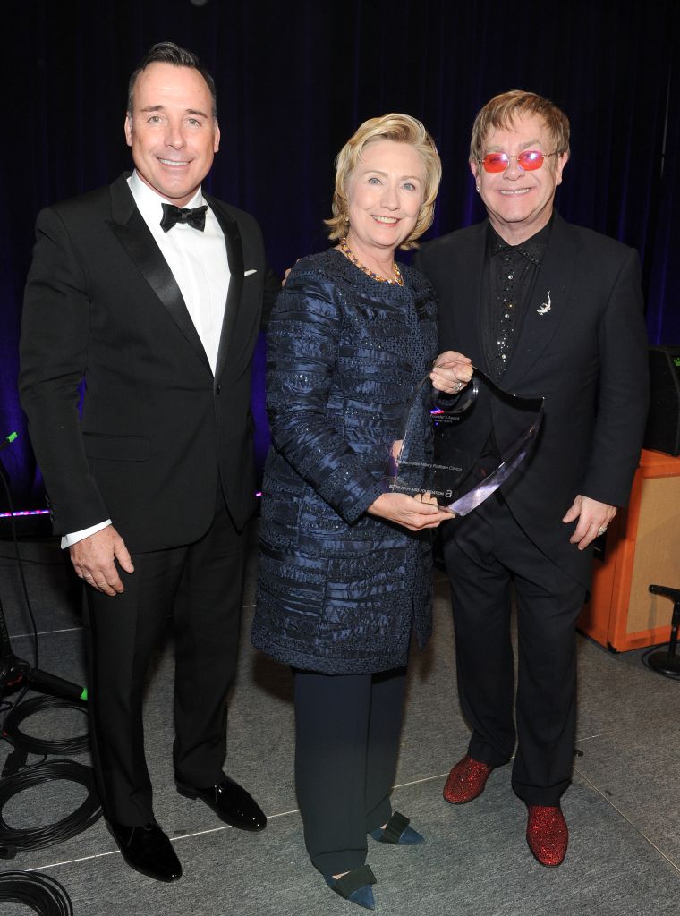 Hillary Clinton With Elton John