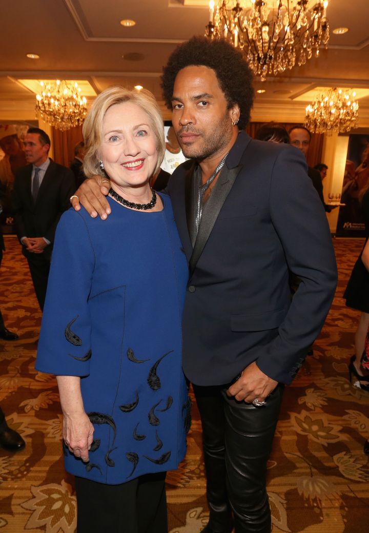 Hillary Clinton With Lenny Kravitz