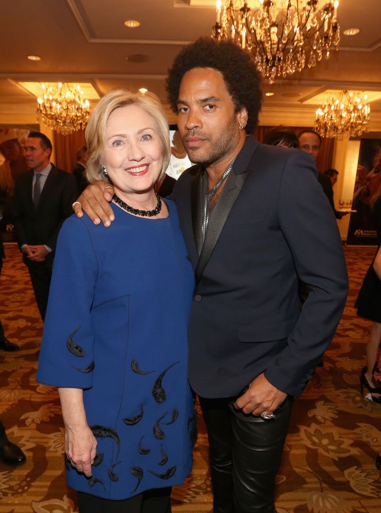 Hillary Clinton With Lenny Kravitz