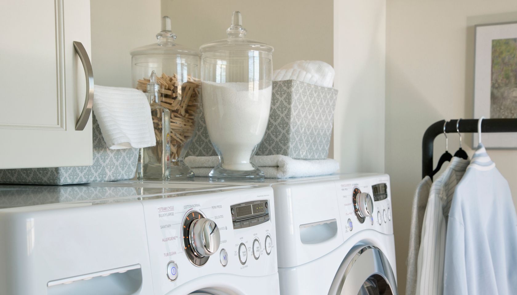 Organized laundry room