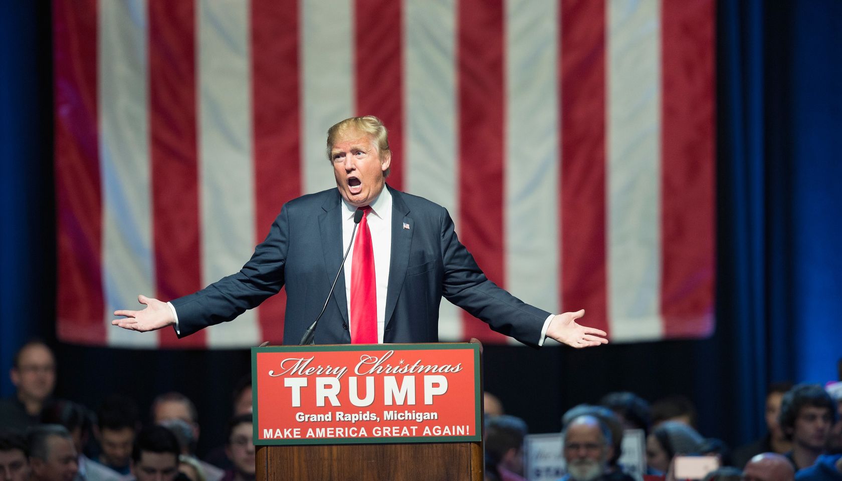 Donald Trump Campaigns In Grand Rapids