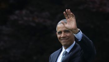 President Obama Departs The White House En Route To Illinois