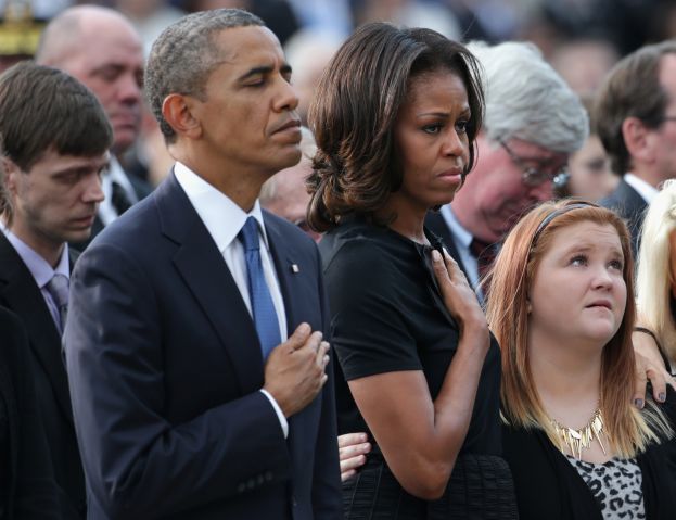 President Obama Attends Memorial For Victims Of Navy Yard Shooting
