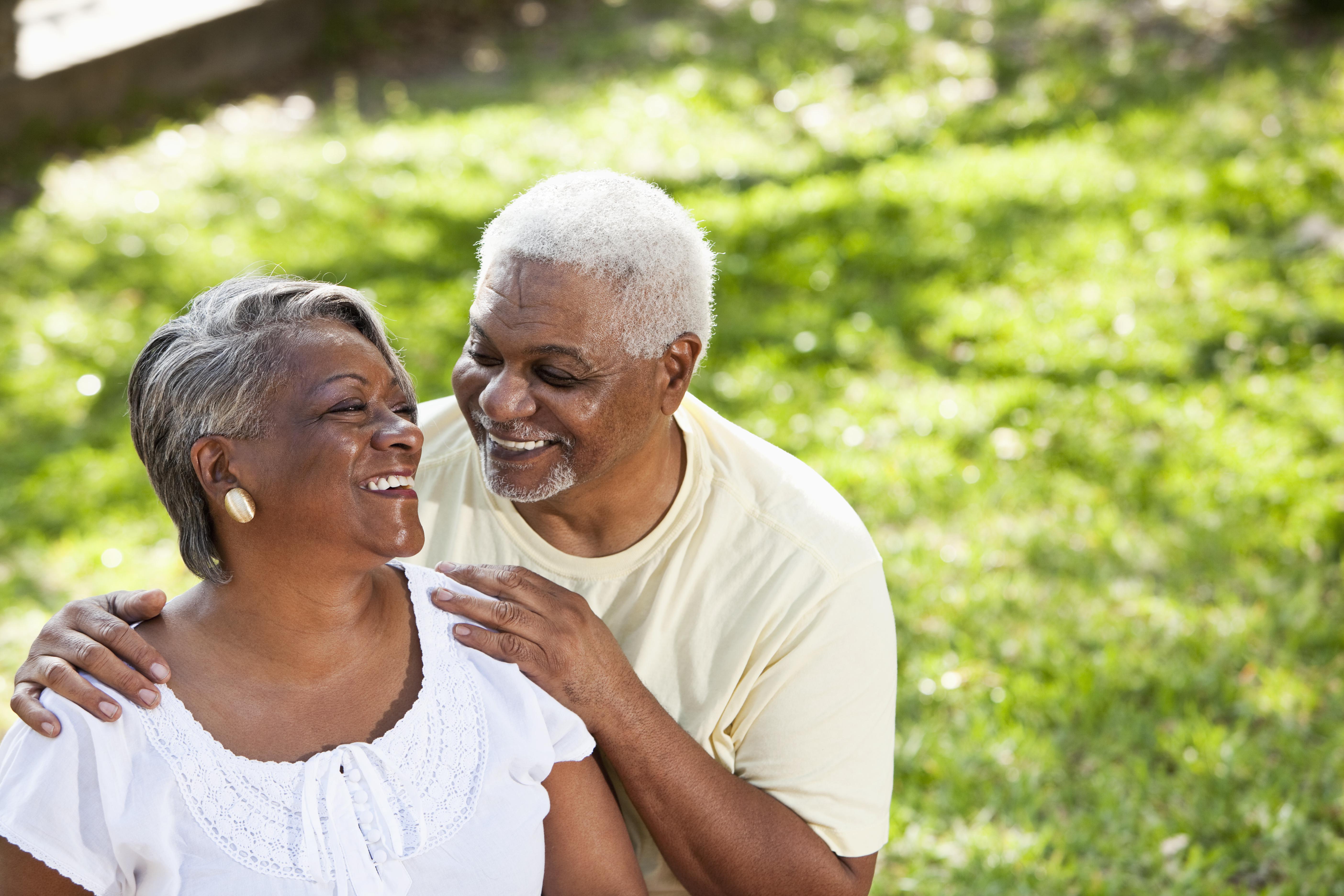 Portrait of senior African American couple