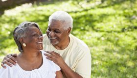 Portrait of senior African American couple