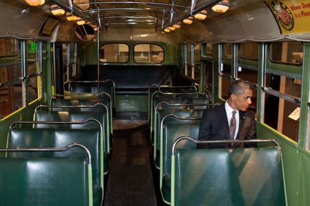 President Obama on the Bus