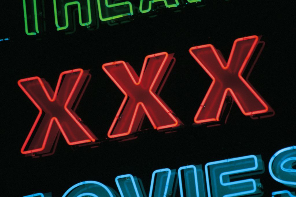 XXX-rated movie sign