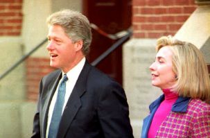 U.S. President-elect Bill Clinton and Mrs. Clinton