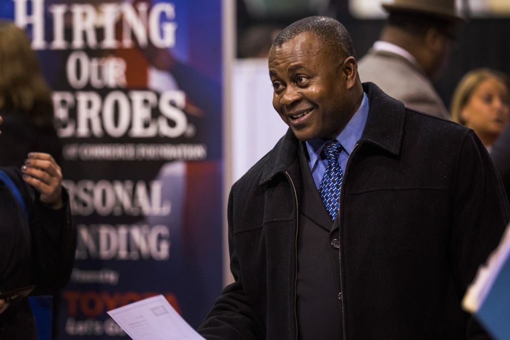 Job Fair Held For Veterans At New York's Lexington Avenue Armory