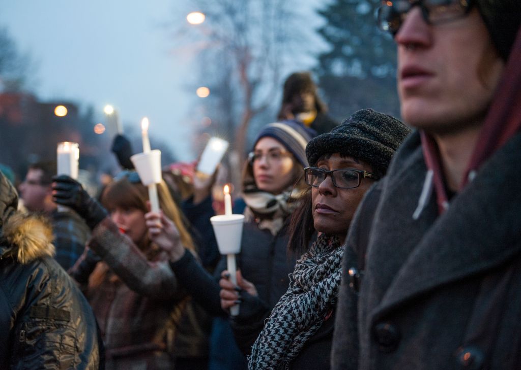 Black Lives Matter Activists Group Continues To Protest Police Shooting Of Jamar Clark