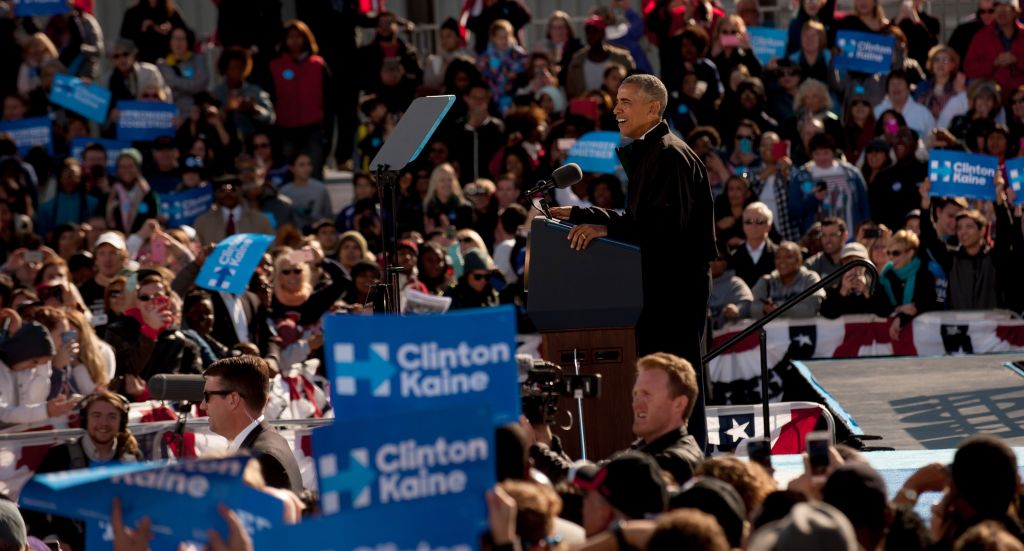 President Obama Campaigns For Hillary Clinton In Ohio