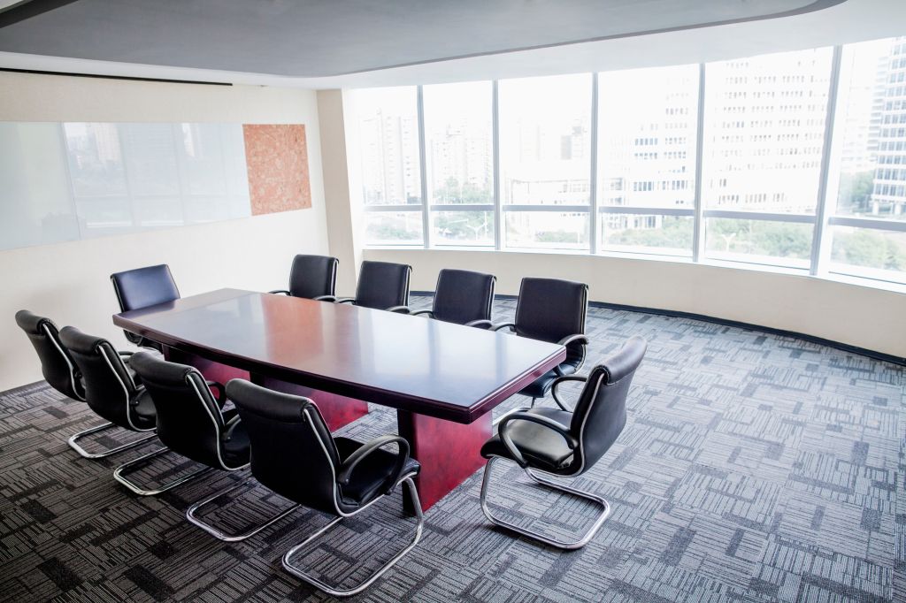 View of conference room table and chairs