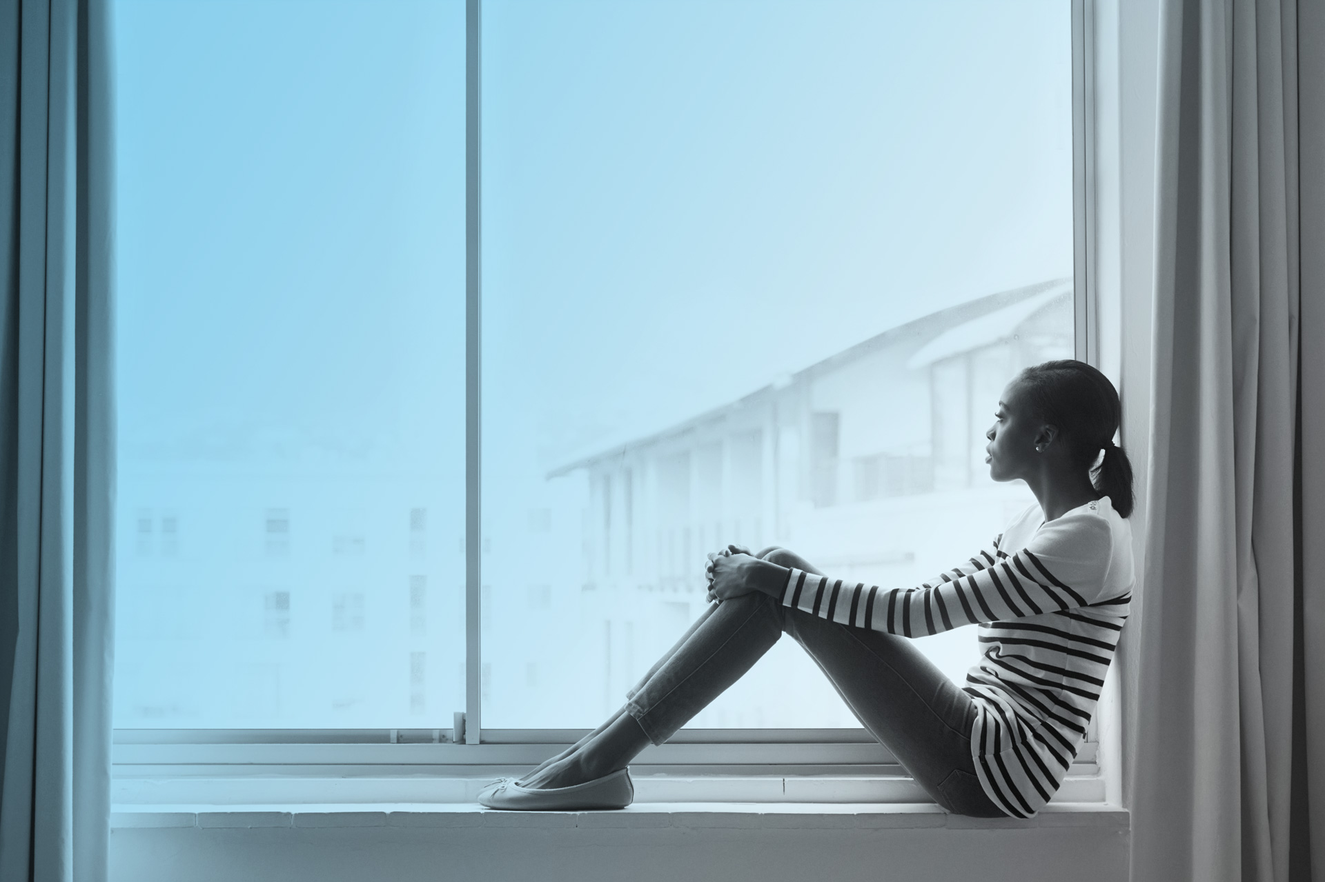 Black Woman Pensive Superfeature