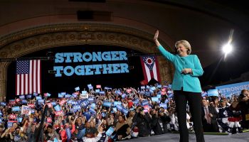 Hillary Clinton Campaigns In Crucial States Ahead Of Tuesday's Presidential Election