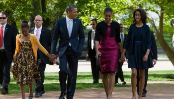 DC: PRESIDENT OBAMA AND FAMILY ATTEND EASTER SERVICE