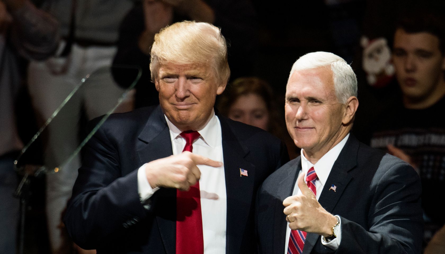 President-Elect Donald Trump And Vice President Elect Pence Hold Election Victory Rally In Ohio