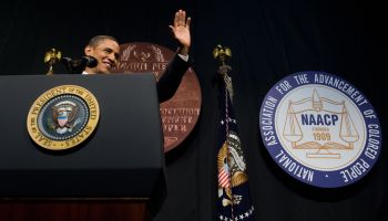 US President Barack Obama waves before s