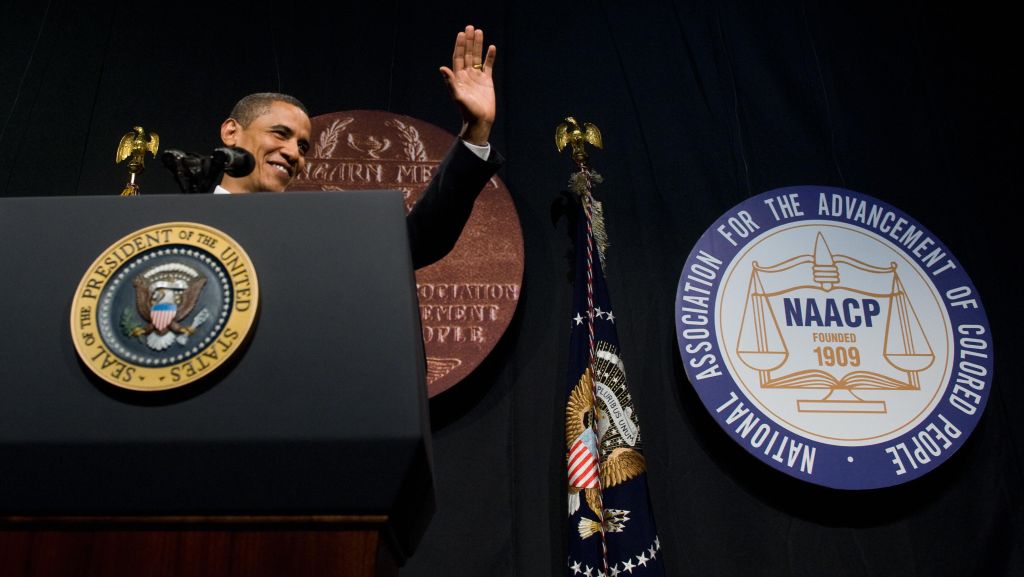 US President Barack Obama waves before s