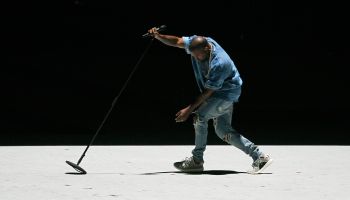 Singer Kanye West performs during the closing ceremony at the Toronto 2015 PanAm Games in Toronto