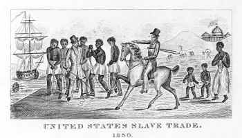 Engraving Depicting the United States Slave Trade 1830