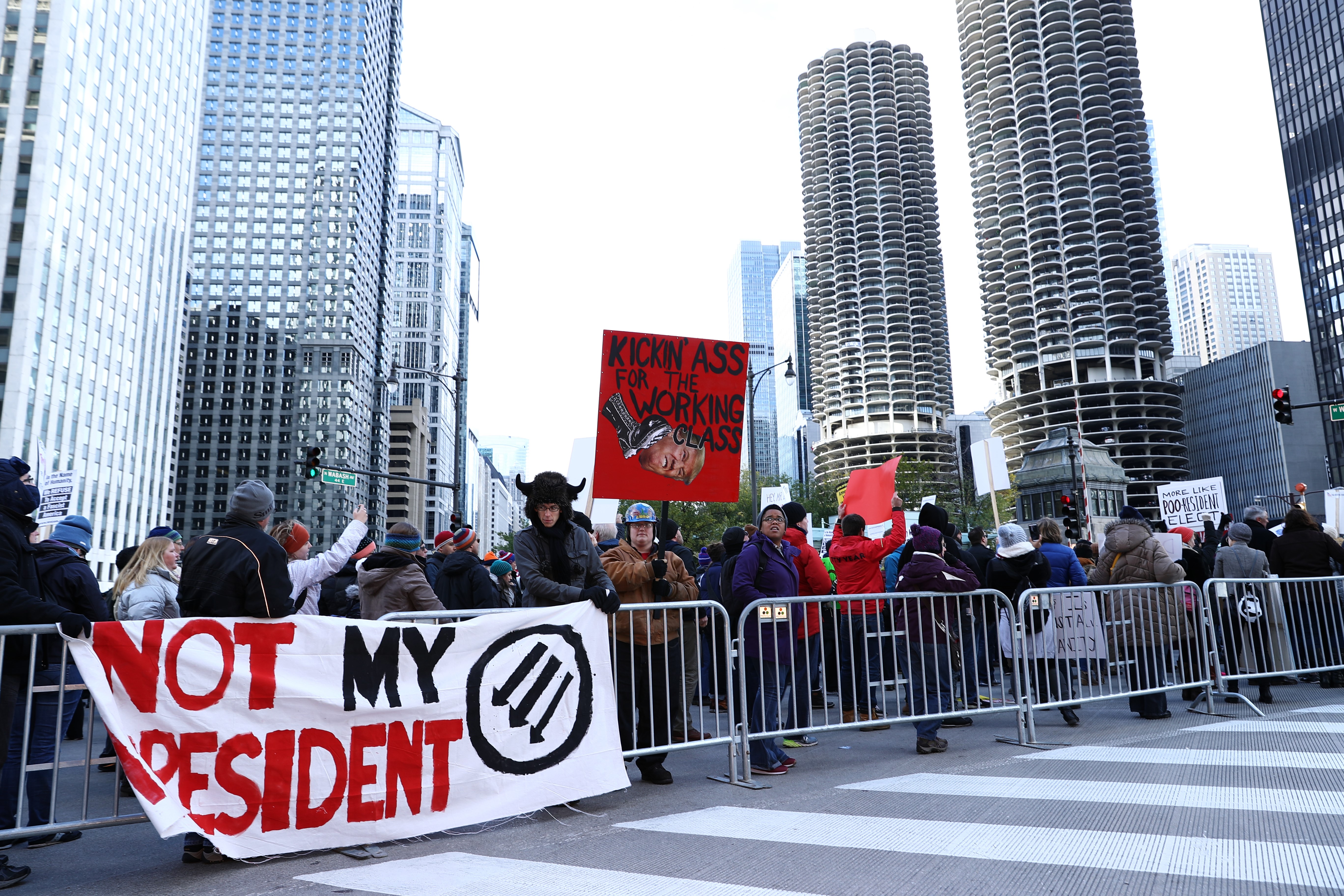 Anti-Trump Protest in Chicago