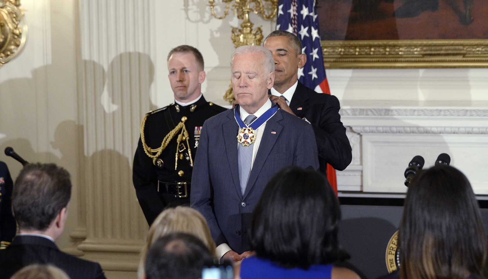 President Obama Gives Tribute To VP Biden In The State Dining Room