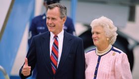 George and Barbara Bush Arriving in New Orleans