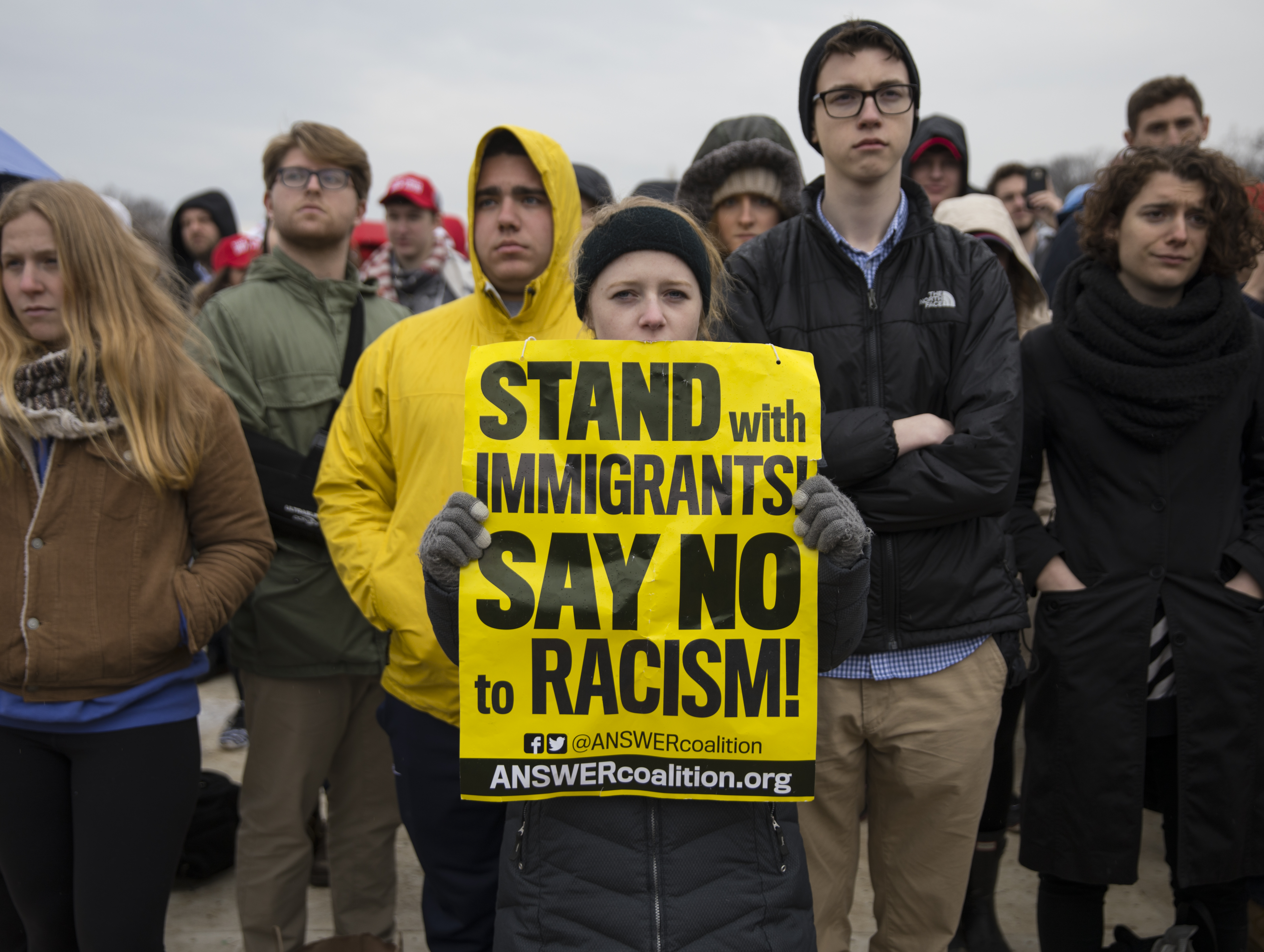 Protesters And Trump Supporters Gather In D.C. For Donald Trump Inauguration