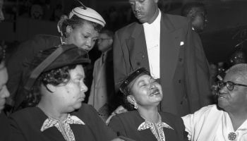 Mamie Bradley Crying at Funeral